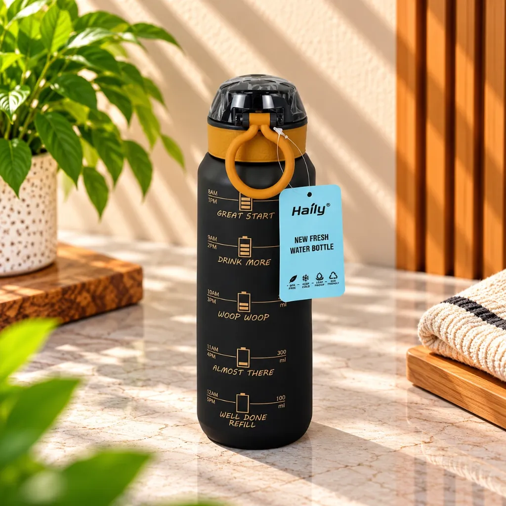Matte Black Water Bottle Lifestyle Shot.webp