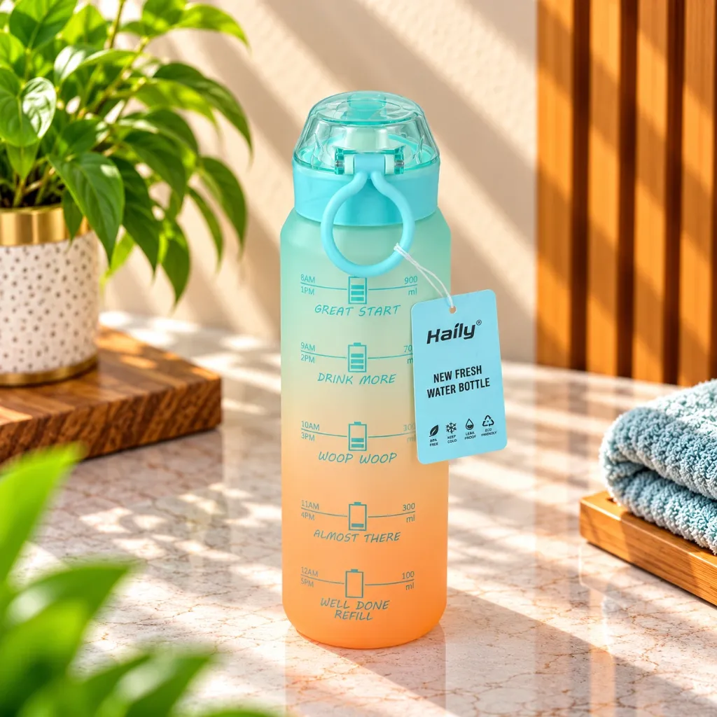 Haily Gradient Water Bottle in Sunlit Interior.webp