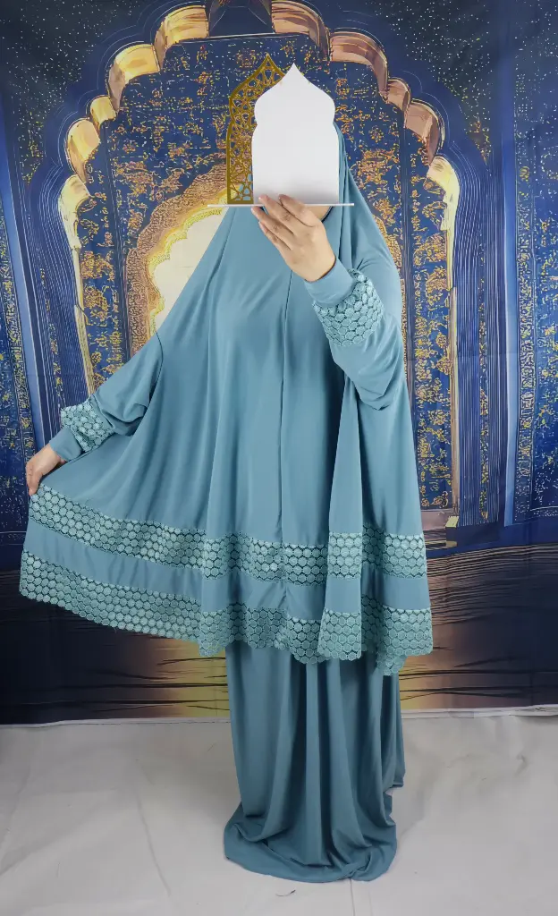 Double Lace Turquoise prayer set    