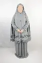 Double Lace Gray lace prayer set  