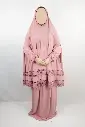 Double Lace Light Pink prayer set