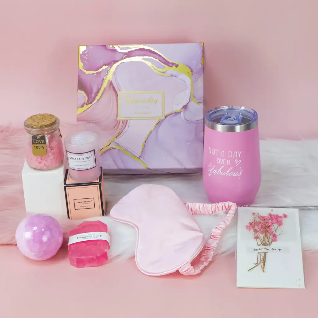 Pink purple Spa Gift Set for Women 6 PCS