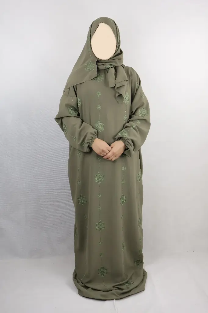 Dark Green prayer set one piece  