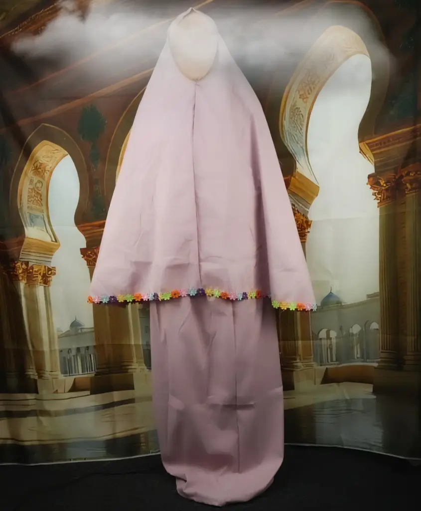 Flower Cotton Prayer set - Dark Pink 