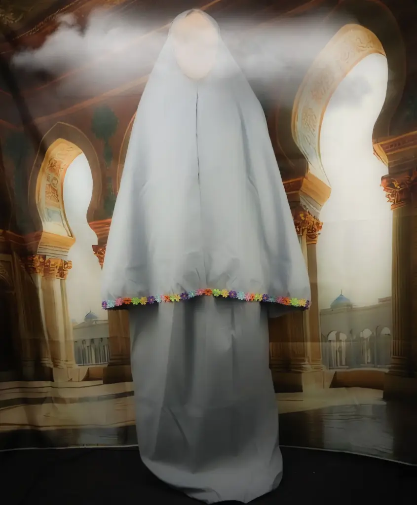 Flower Cotton Prayer set - Gray 