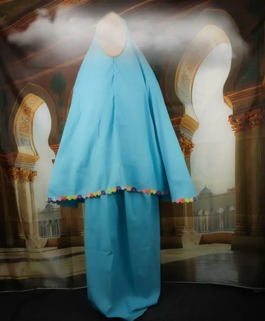 Flower Cotton Prayer set - Blue