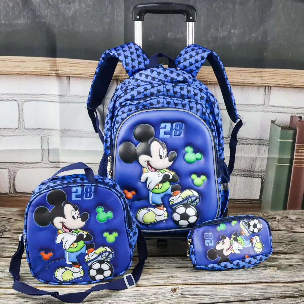  Mickey Mouse Trolley Bag Set 3 Pcs 