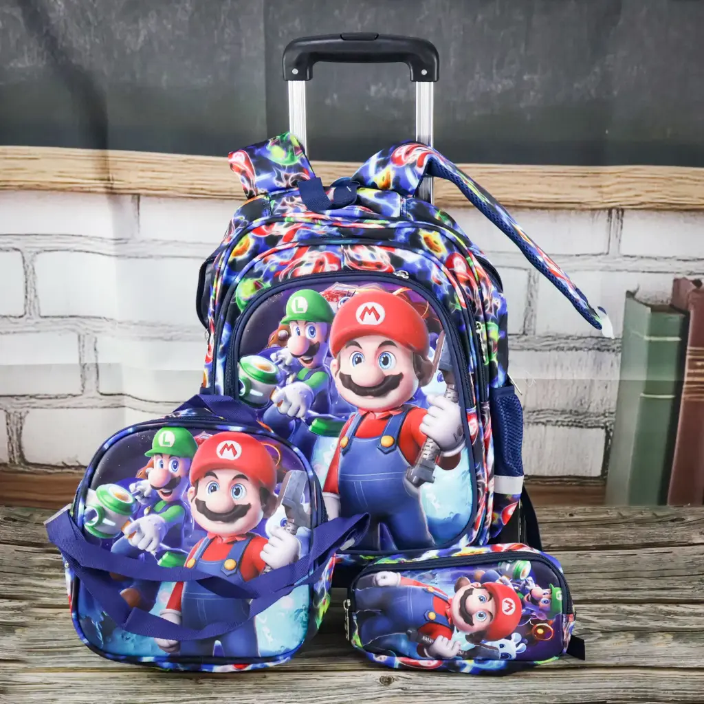  Mario Trolley Bag Set 3 Pcs   
