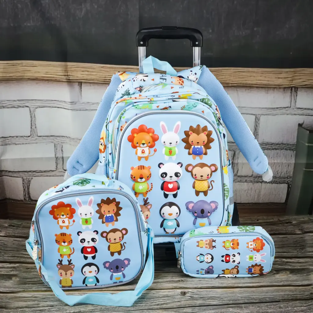  Animals Trolley Bag Set 3 Pcs   