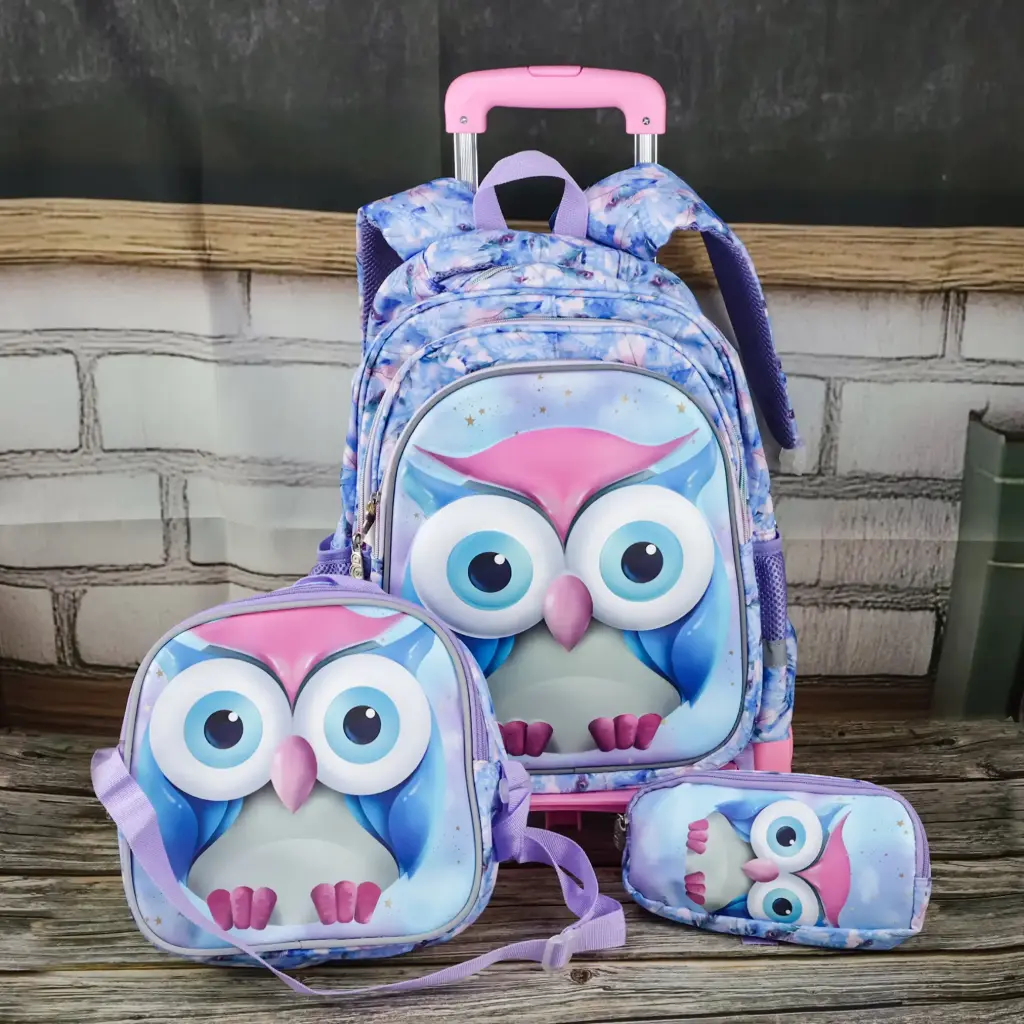  owl Trolley Bag Set 3 Pcs  