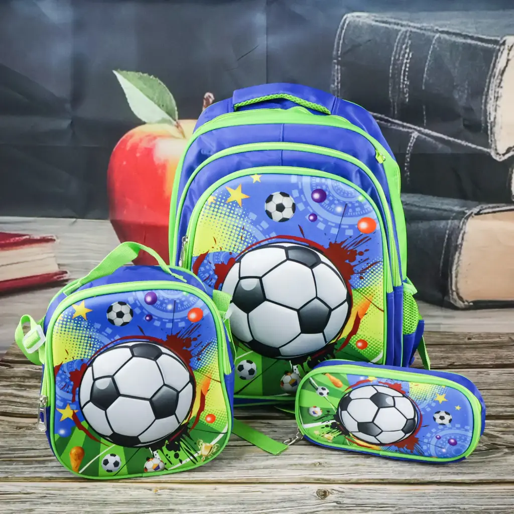  Football Backpacks Set 3 Pcs    
