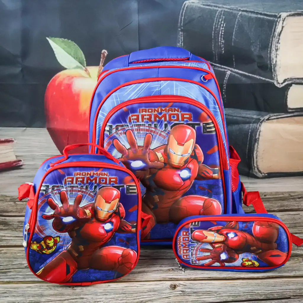 Iron Man Backpacks Set 3 Pcs