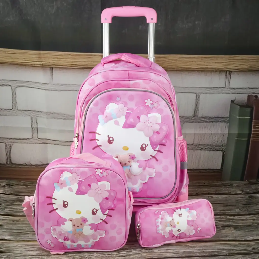  Hello kitty Trolley Bag Set 3 Pcs  