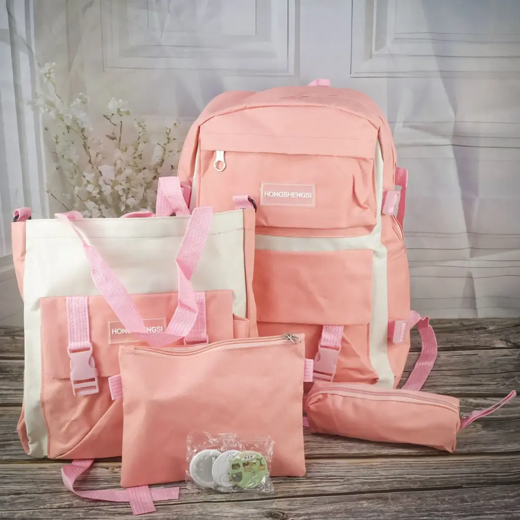    Backpack Woman Bag Set 4 Pcs