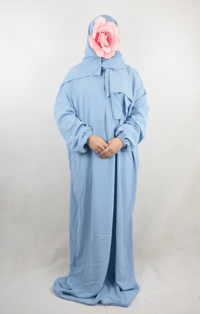 Sky Blue plain prayer set one piece  