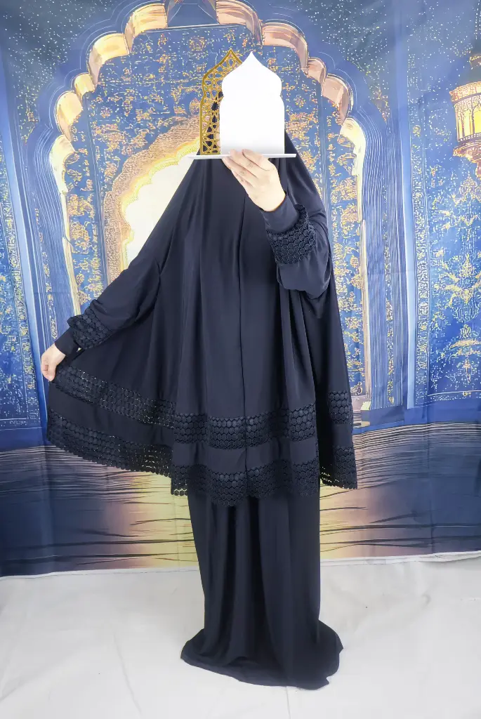 Double Lace prayer set Navy Blue