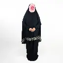 Traditional Embroidery prayer set Dark Navy   