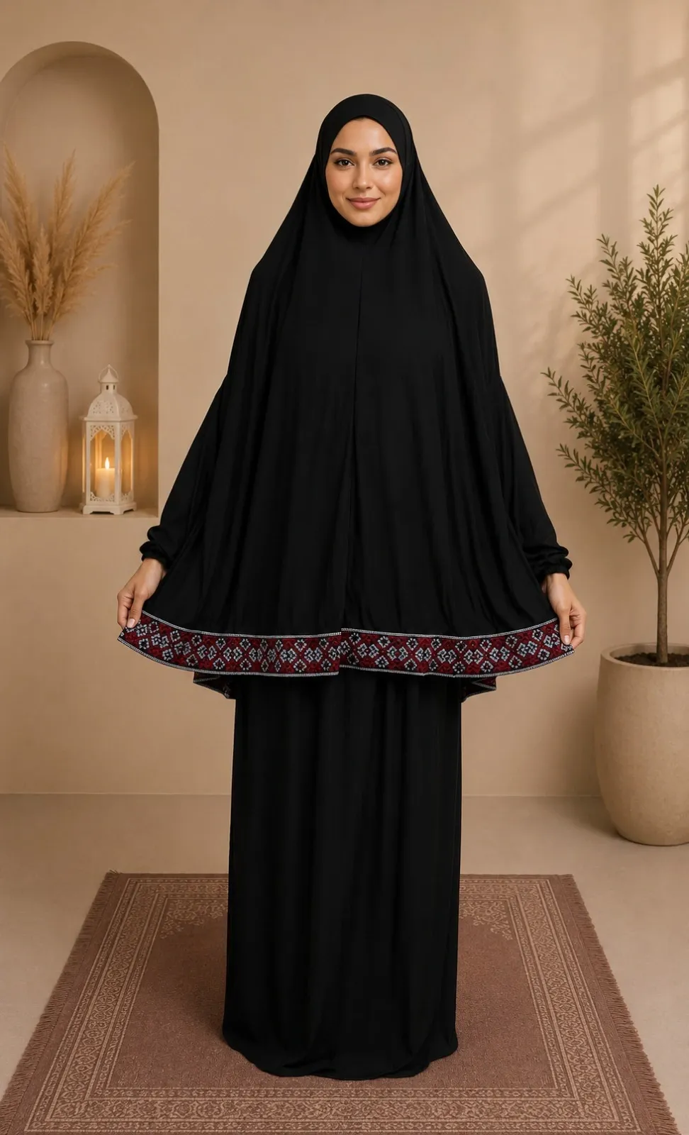 Traditional Embroidery prayer set Black