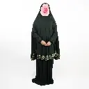 Traditional Embroidery prayer set Dark Green 
