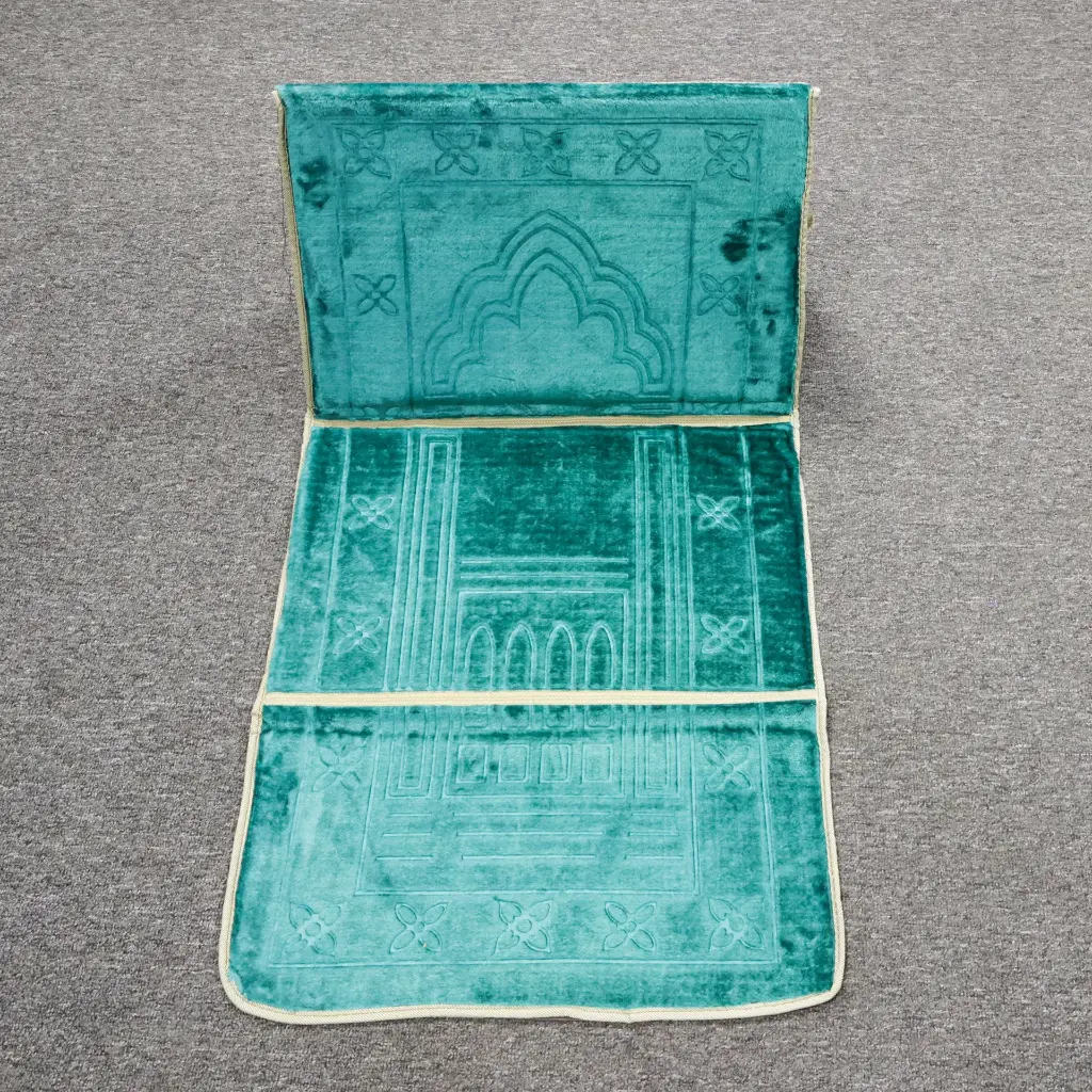 Prayer Mat with Back Support   (Green)