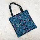 Embroidered Tote Bag with Zipper