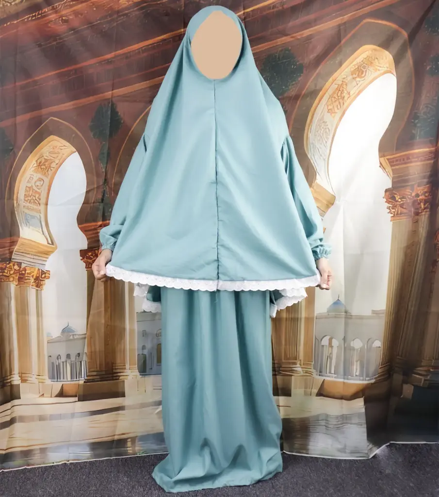  white lace prayer set - Light Green 