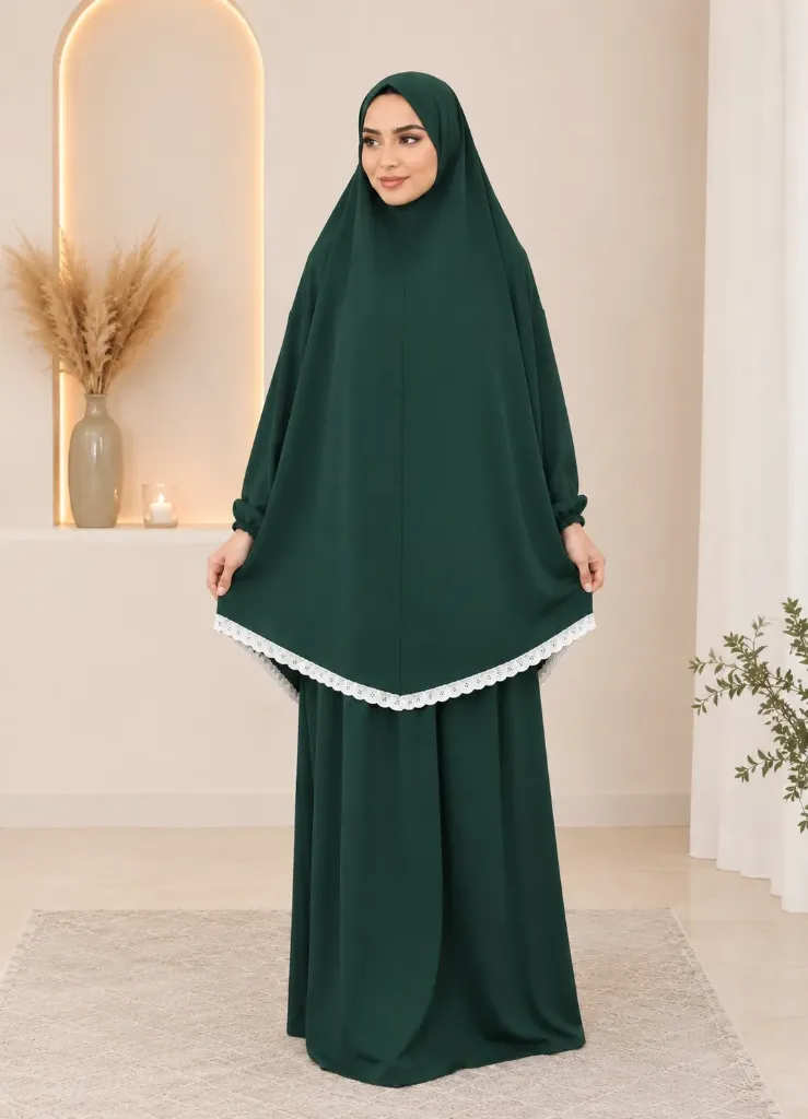  white lace prayer set - Green  