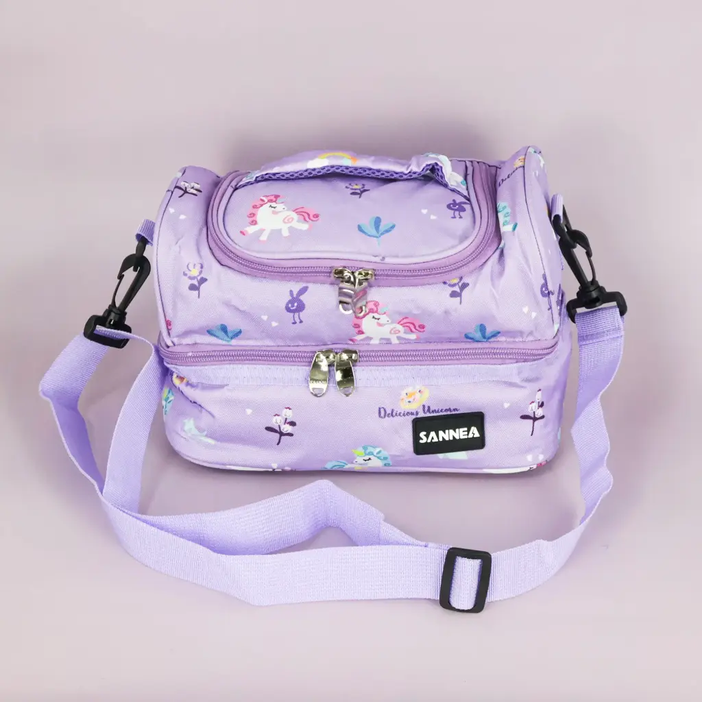 Kids Lunch Bag purple unicorn 