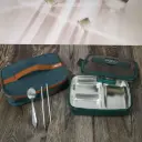 Premium Lunch Box with Stainless Steel Divider – 3 Compartments