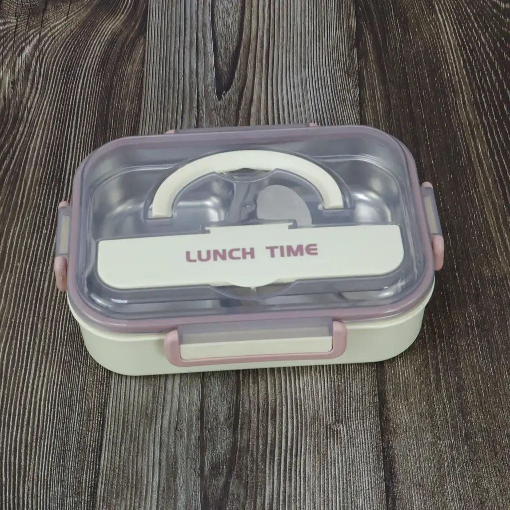 3-Compartment Stainless Steel Lunch Box