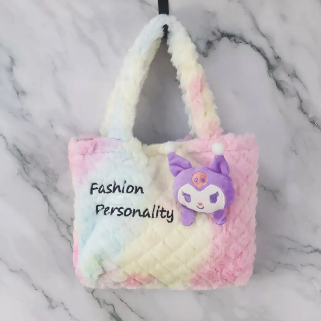 Cute Cartoon Mini Velvet Bag  (Kuromi)