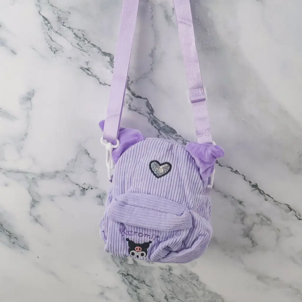Cute Cartoon Mini Velvet Bag  (Kuromi)