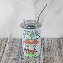 Baby Three Stainless Steel Cup with Steel Straw