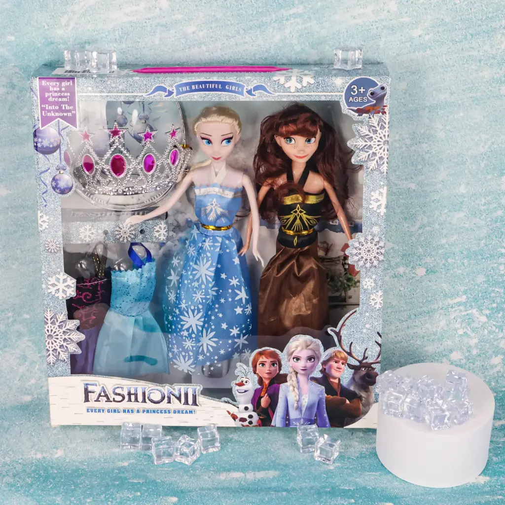 Frozen Princess Doll Set with Crown & Accessories