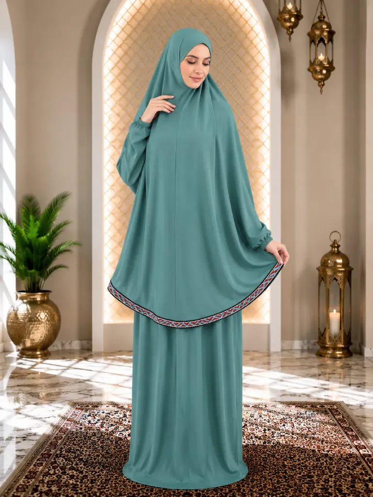 Ribbon Tail Prayer set - Teal Green 