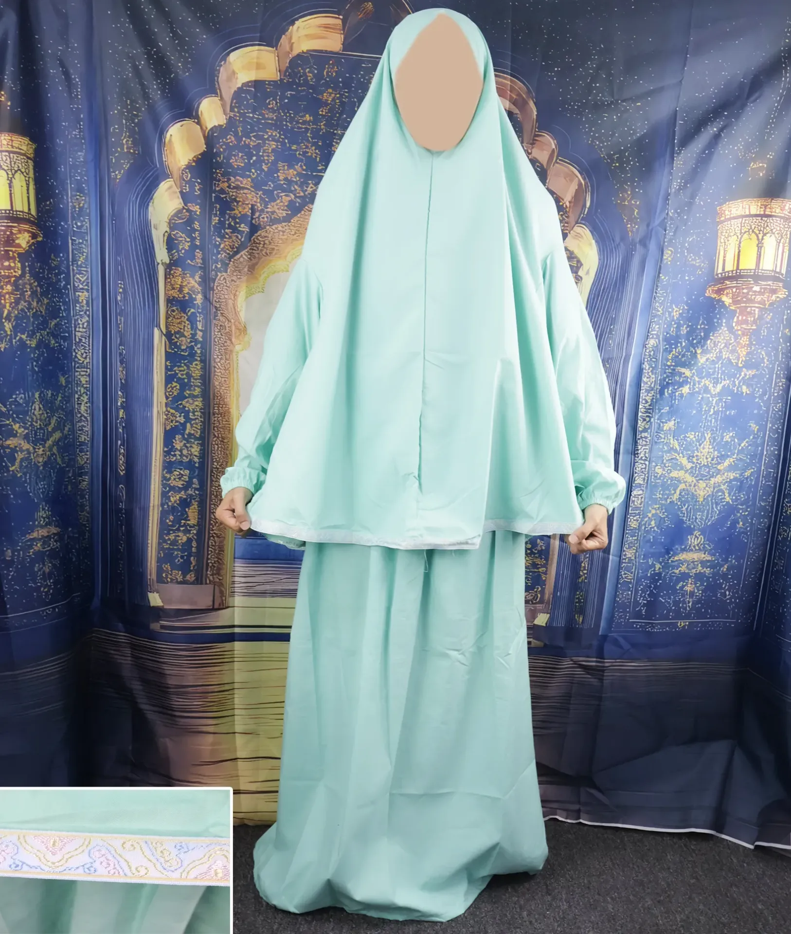 Ribbon Tail Prayer set - Light Green 