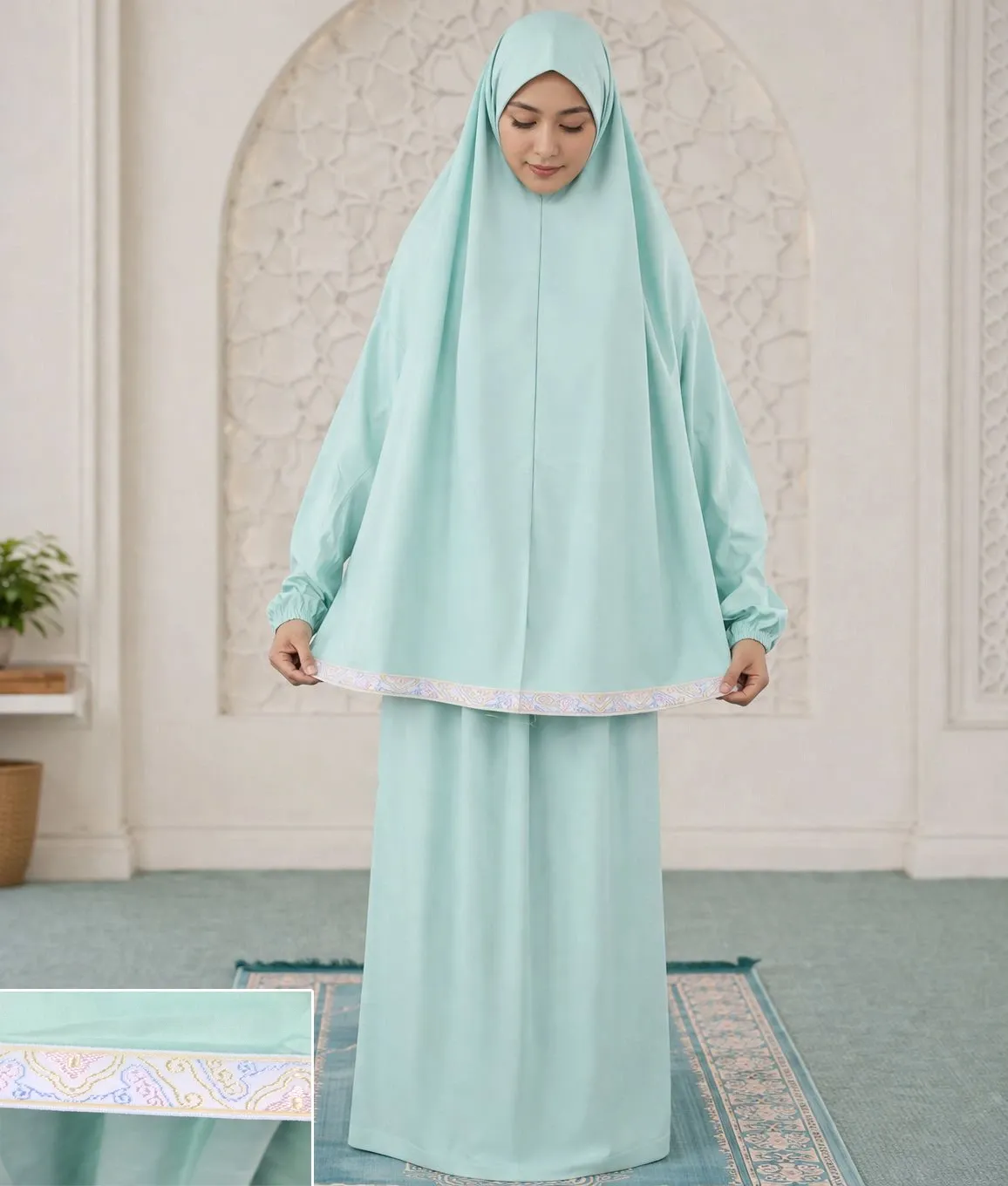 Ribbon Tail Prayer set - Light Green 