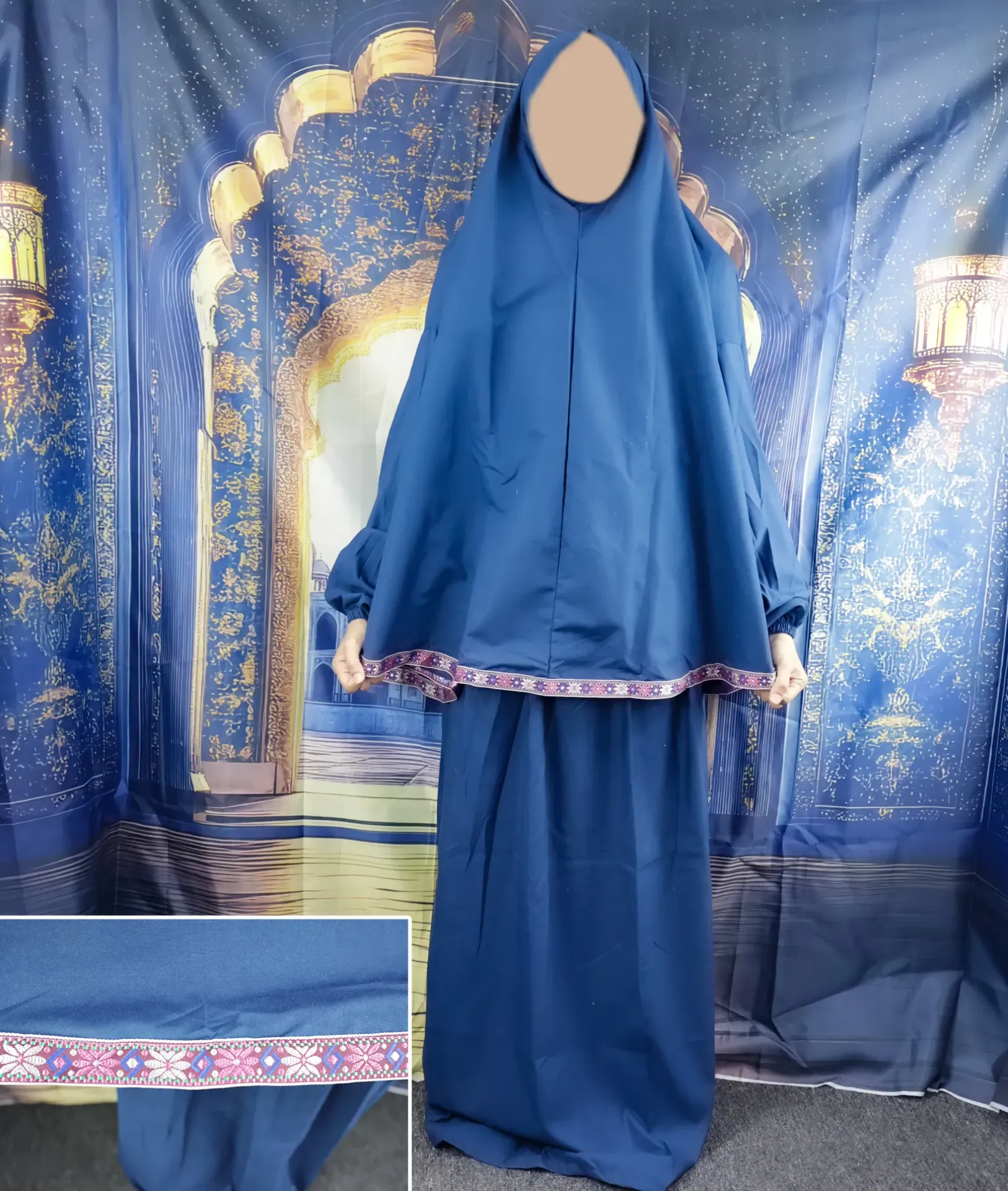 Ribbon Tail Prayer set - Dark Blue