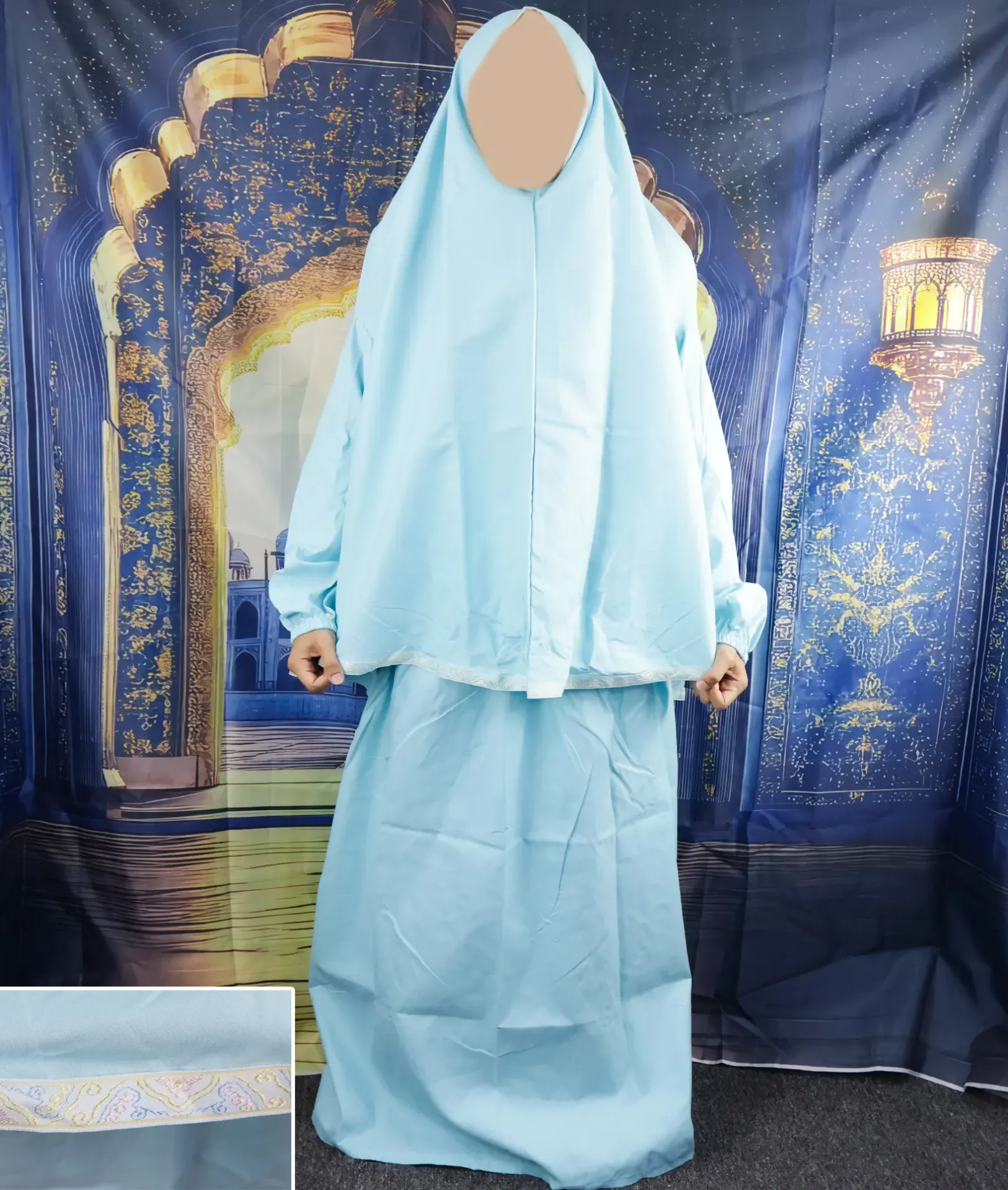 Ribbon Tail Prayer set - Sky blue