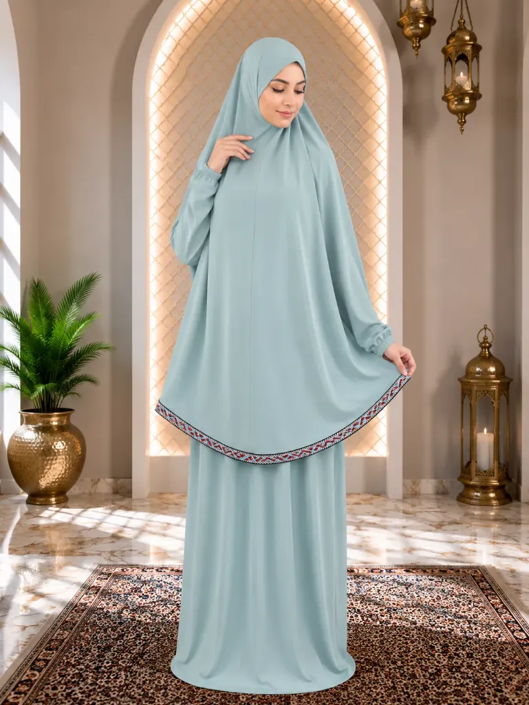 Ribbon Tail Prayer set - Light blue 
