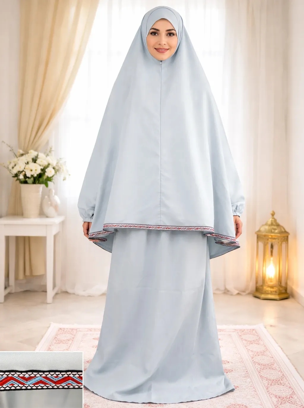 Ribbon Tail Prayer set - Light blue 