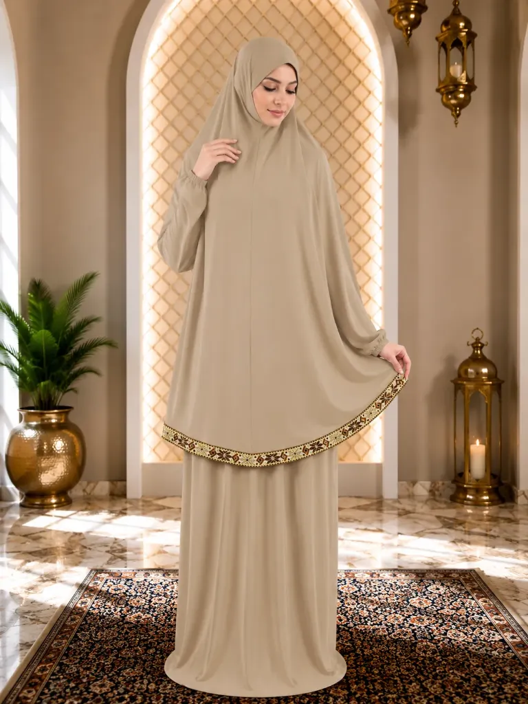 Ribbon Tail Prayer set - Beige 