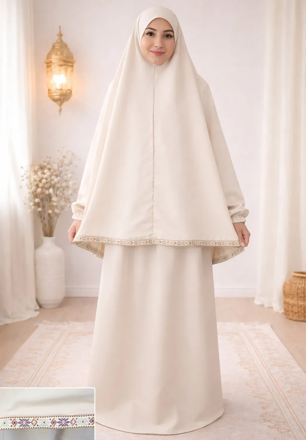 Ribbon Tail Prayer set - Beige 