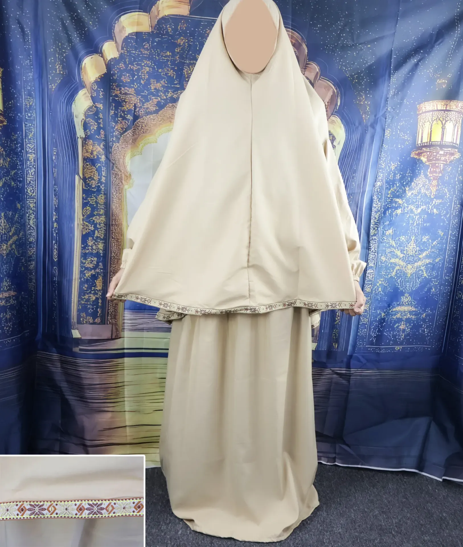 Ribbon Tail Prayer set - Beige 