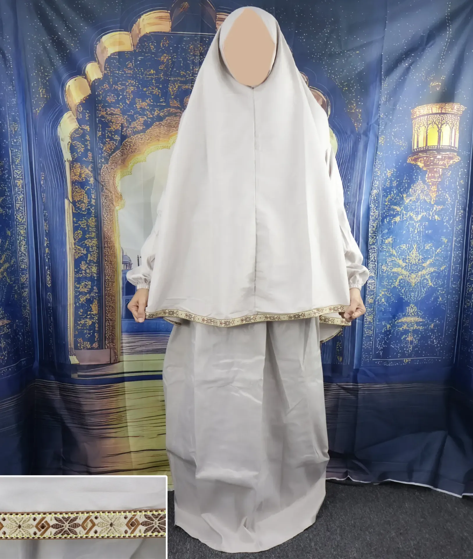 Ribbon Tail Prayer set - Beige 