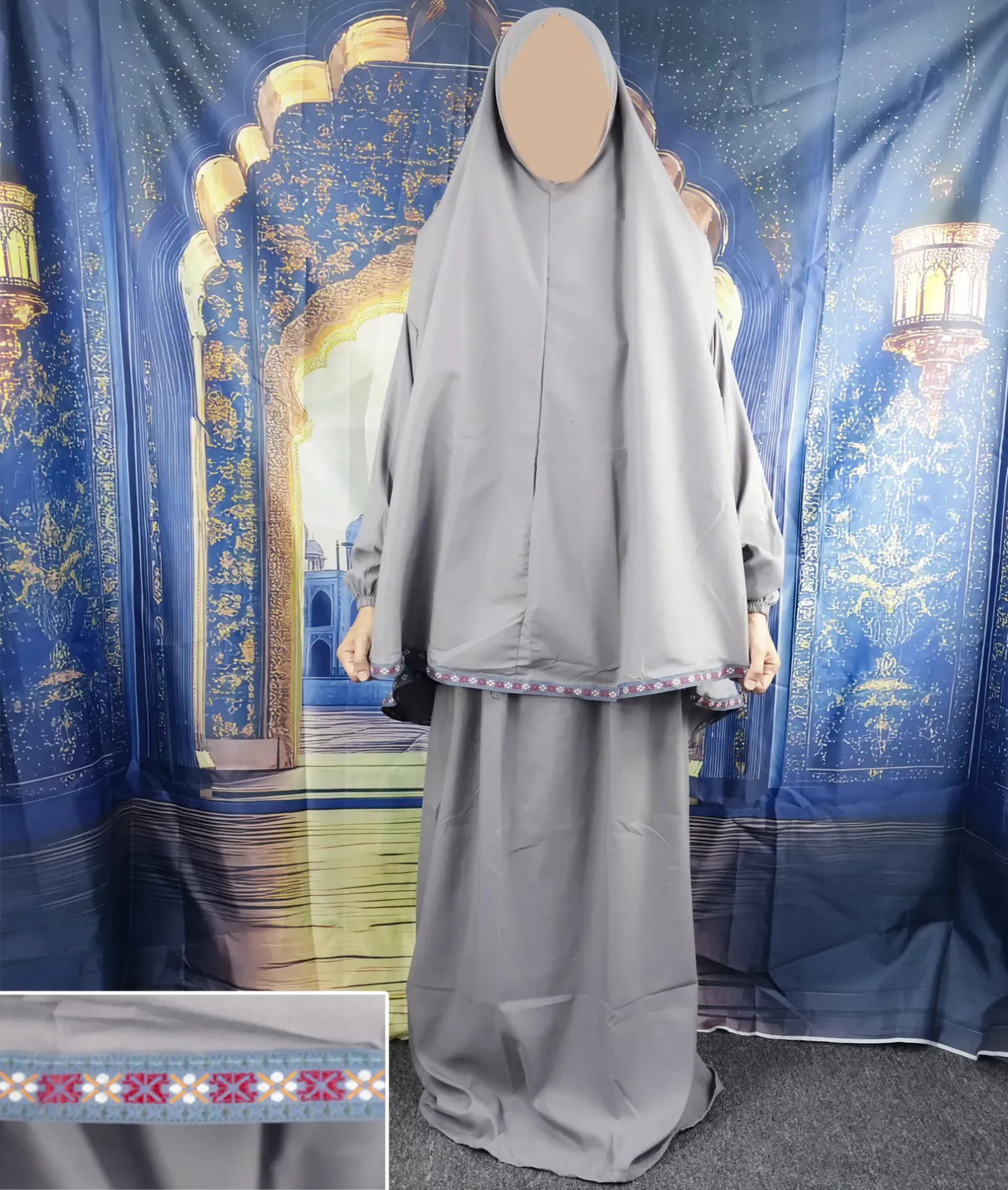 Ribbon Tail Prayer set - Gray