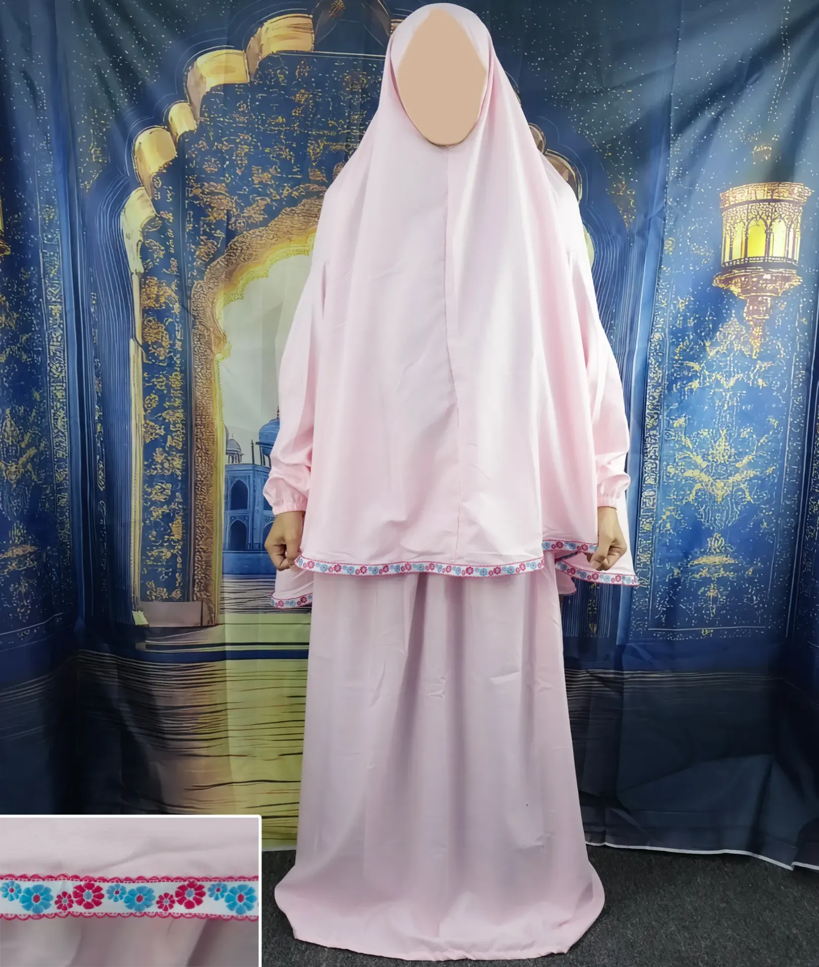 Ribbon Tail Prayer set - Light Pink