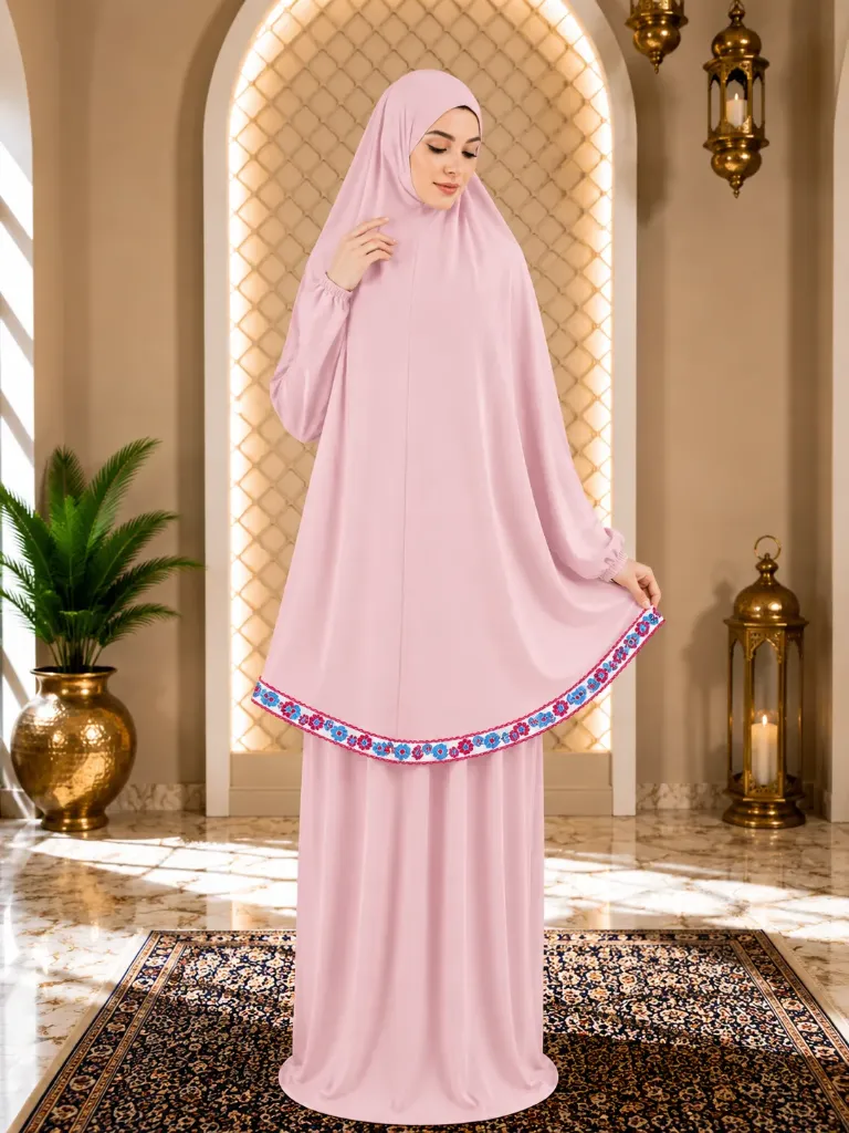 Ribbon Tail Prayer set - Light Pink