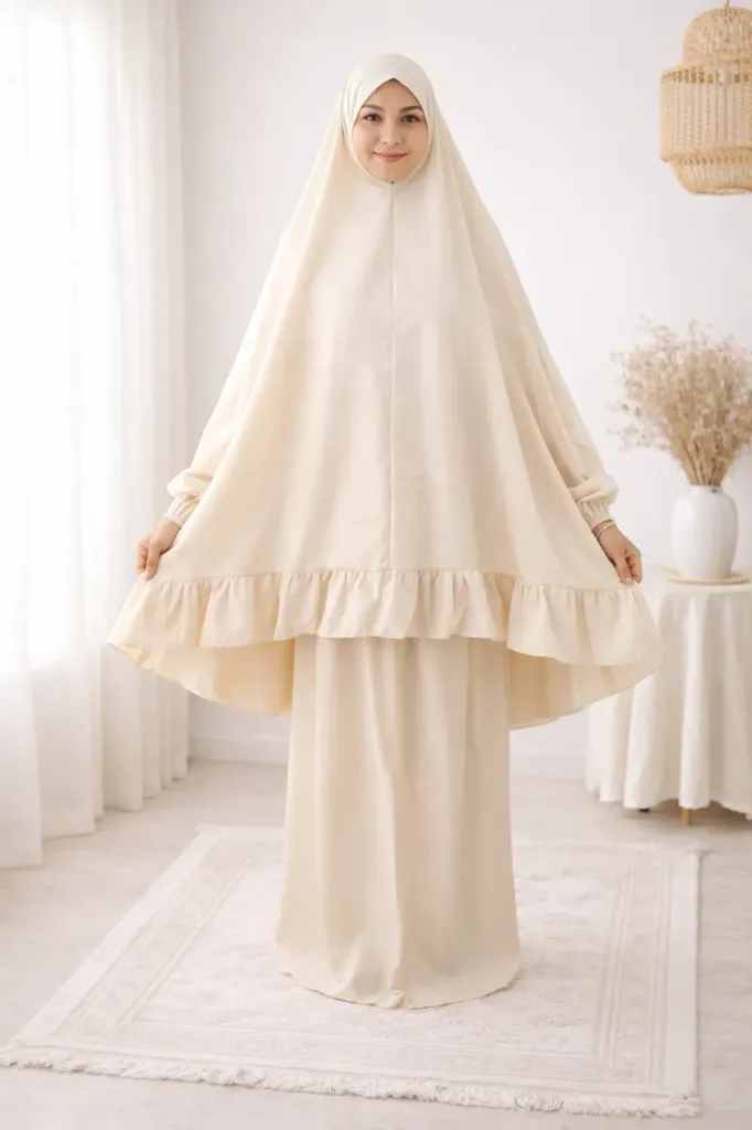 Beige Plain Prayer Set