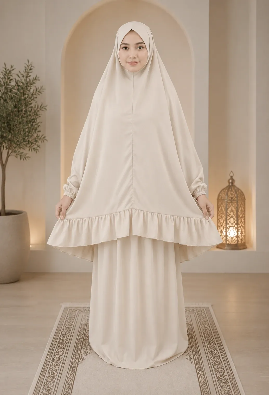 Light beige Plain Prayer Set